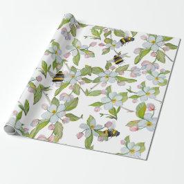 Papel De Presente Primavera jardins e mamangabas