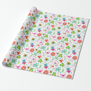 Papel De Presente Primavera no Jardim
