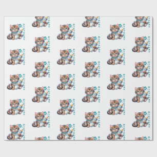 Papel De Presente Primeiro aniversário do bebê.