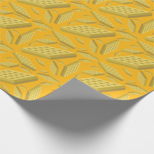 Papel De Presente Primeiro aniversario Waffle Cute Breakfast Brunch 