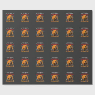 Papel De Presente Primeiro Halloween como Avô Feiticeiro Morcego Lua