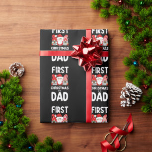 Papel De Presente Primeiro Natal Como Papai Feriado em Família Crian