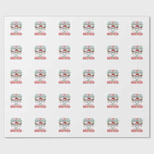 Papel De Presente Primeiro Natal como um Irmão Santa Gnome