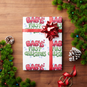Papel De Presente Primeiro Natal do Bebê