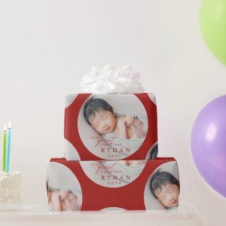Papel De Presente Primeiro Natal do Bebê 