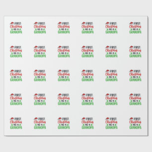 Papel De Presente Primeiro Natal do Vovô Chapéu de Papai Noel