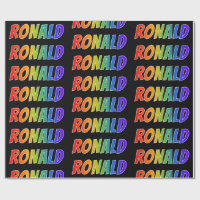 Primeiro Nome Arco-íris "RONALD"; Divertido & Colo