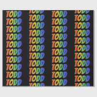 Primeiro Nome Arco-íris "TODD"; Divertido & Colori
