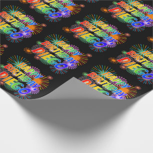 Papel De Presente Primeiro nome "DIEGO", Diversão "FELIZ ANIVERSÁRIO