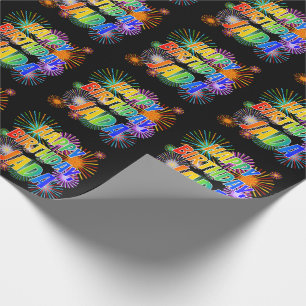 Papel De Presente Primeiro nome "JADA", Diversão "FELIZ ANIVERSÁRI