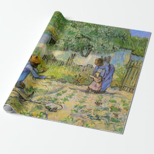 Papel De Presente Primeiros Passos (após Millet) por Vincent van Gog