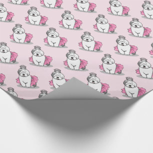 Papel De Presente Princesa Balé Princesa Antiga Cinza 1