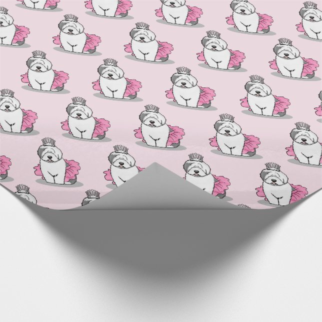 Papel De Presente Princesa Balé Princesa Antiga Cinza Inglesa 1 (Ponta)