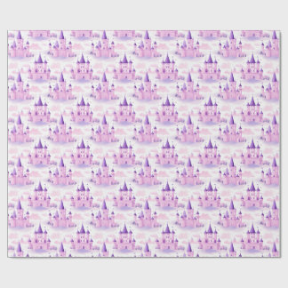 Papel De Presente Princesa Castle Seamless Pattern