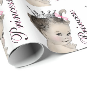 Papel De Presente Princesa Chá de fraldas Wraping Paper