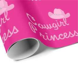 Papel De Presente Princesa Com Cor-de-rosa Chapéu da vaqueira