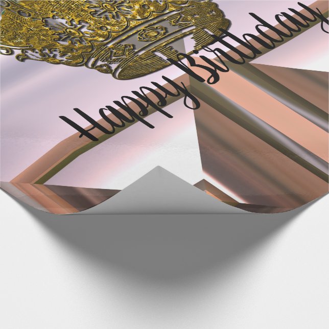 Papel De Presente Princesa Crown Birthday Girl (Ponta)