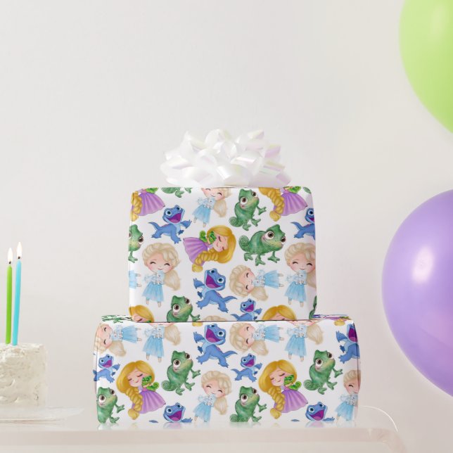 Papel De Presente Princesa E Animais De Estimação (Presentes para festas)