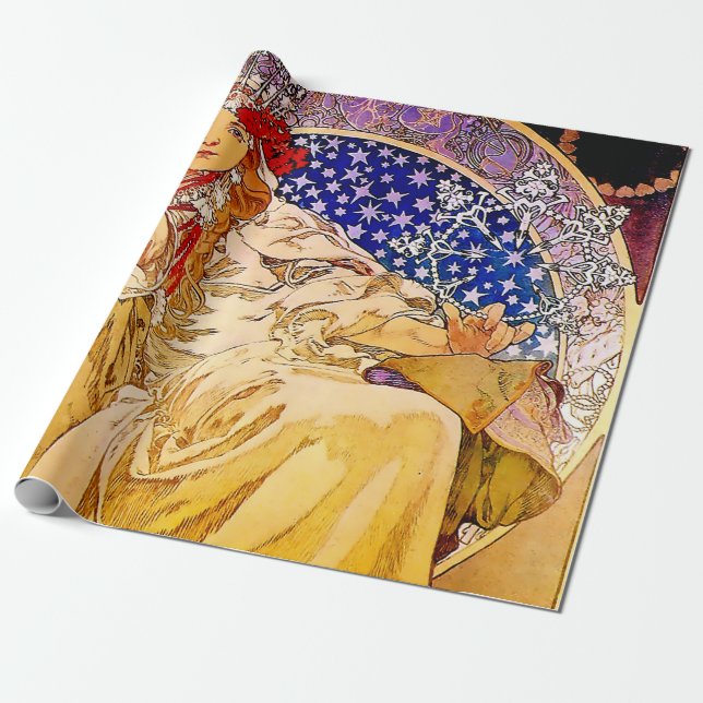 Papel De Presente Princesa Hyacinth Poster por Alphonse Mucha (Desenrolado)