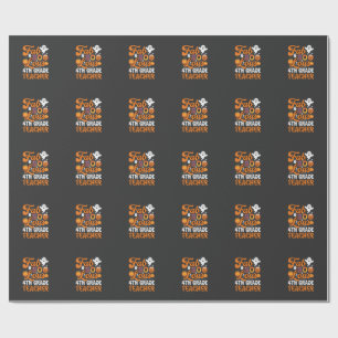 Papel De Presente Professor de 4ª série Fab-BOO-Loso de Halloween