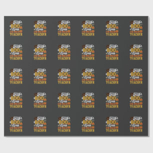 Papel De Presente Professor de 4ª série Faboolous no Halloween
