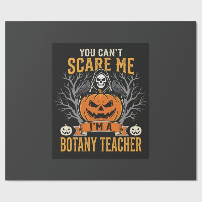 Papel De Presente Professor de Botânica de Halloween Desenho de Abób (Aberto)