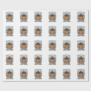 Papel De Presente Professor de Clima Halloween Sinistro Ceifador Abó