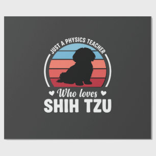 Papel De Presente Professor de Física Amante do Cão Shih Tzu