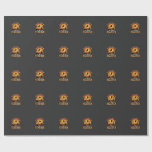 Papel De Presente Professor de Halloween Bruxa Gato Design