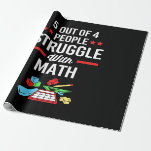 Papel De Presente Professor De Matemática 5 Em 4 Pessoas