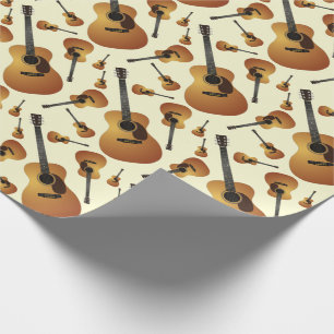 Papel De Presente Professor de Música de Violão Acústico