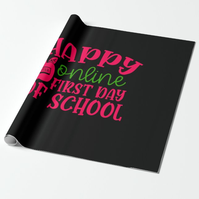 Papel De Presente Professor de presentes | Feliz Primeiro Dia De Esc (Desenrolado)