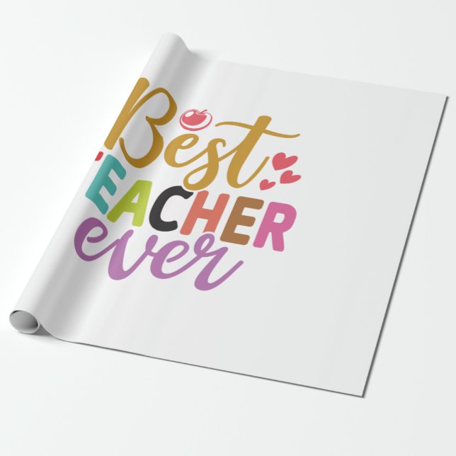 Papel De Presente Professor de presentes | Melhor Professora Do Mund (Desenrolado)