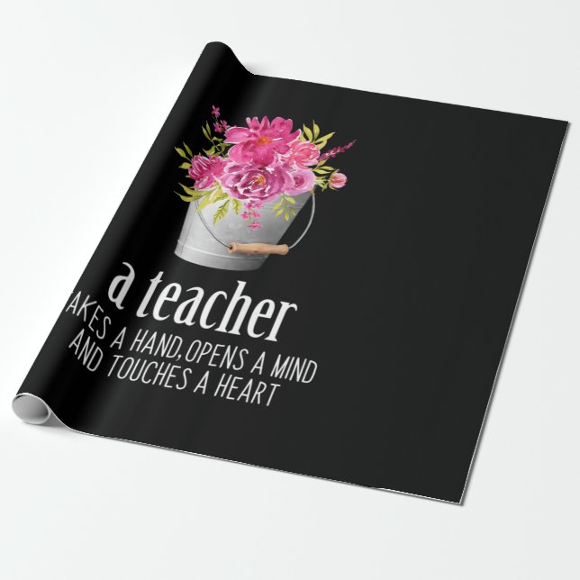 Papel De Presente Professor de presentes | Um Professor Pega A Mão (Desenrolado)