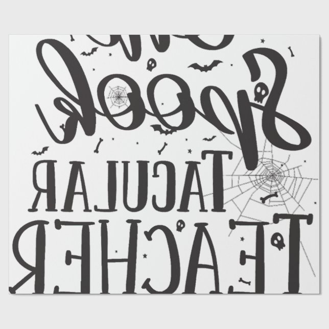 Papel De Presente Professor Espetacular - Professor de Halloween Eng (Aberto)