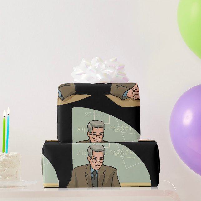 Papel De Presente Professor Estudioso Homem Educador Professor (Criador carregado)