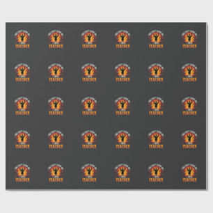 Papel De Presente Professor Halloween Fantasma Assustador Design de
