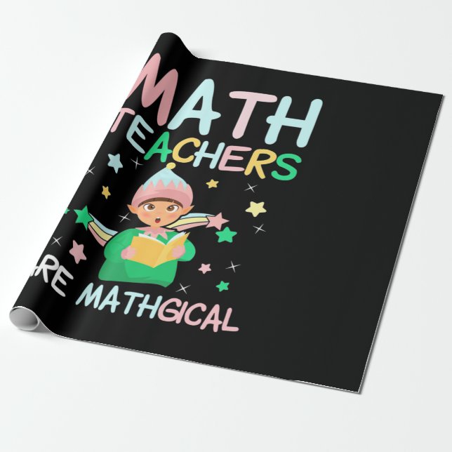 Papel De Presente Professores De Matemática São Matemáticos (Desenrolado)