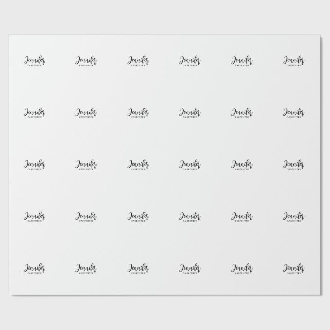 Papel De Presente Profissional elegante moderno minimalista adiciona (Aberto)