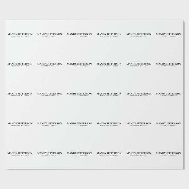 Papel De Presente Profissional elegante moderno minimalista adicione (Aberto)