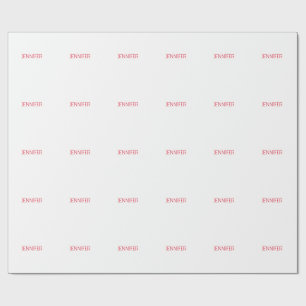 Papel De Presente Profissional minimalista moderno nome branco verme