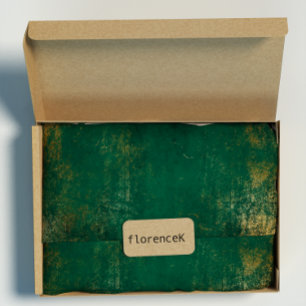 Papel De Presente Profundo esmeralda Dourado afligido - tropical