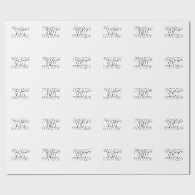 Papel De Presente Progresso Não Perfeição (Aberto)