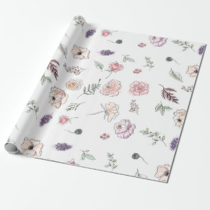 Papel De Presente Promoção Boêmio Chic Floral Boho Menina Laranja