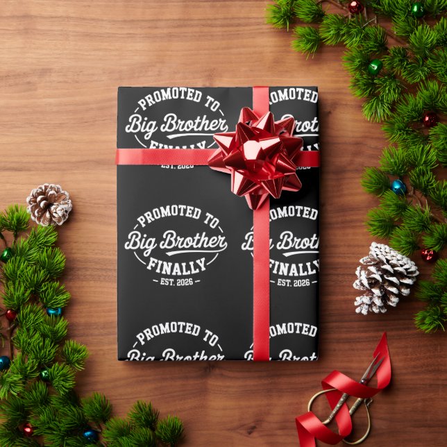 Papel De Presente Promovido Para O Irmão Mais Velho Finalmente 2026  (Presente de Natal)