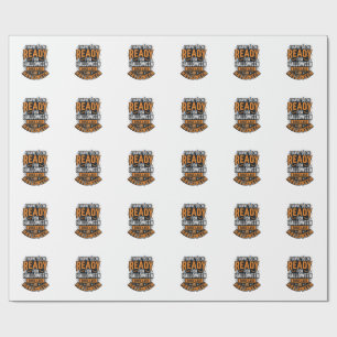 Papel De Presente Pronto Para O Halloween Camisa Vintage Assustadora