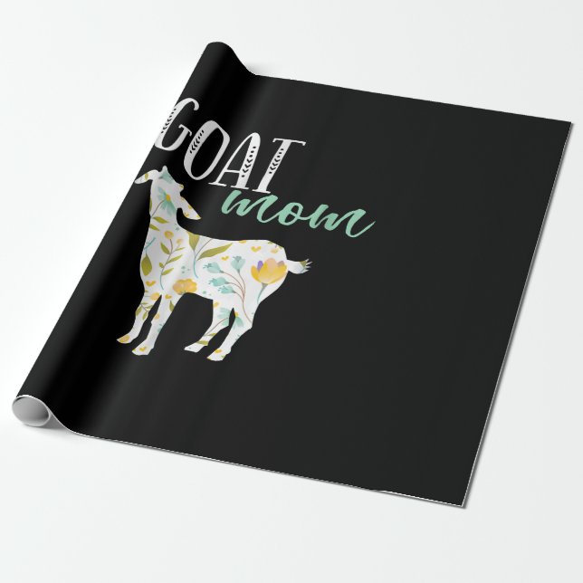Papel De Presente Proprietário de Capuz Floral Pet Goat da Mãe (Desenrolado)