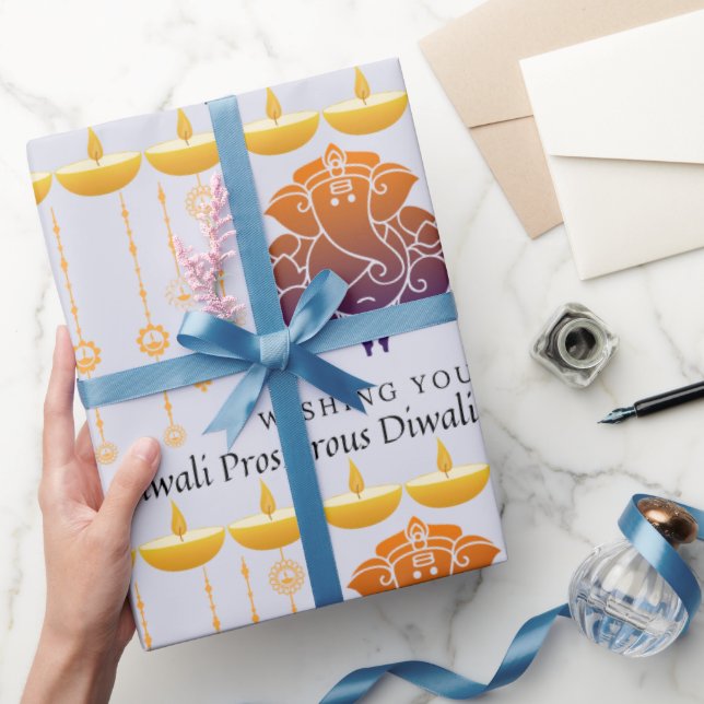 Papel De Presente Prosperous Diwali (Presentear)