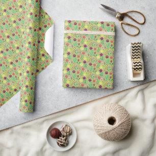 Papel De Presente Protea Floral Block Impressão Millefleur Cheio ver