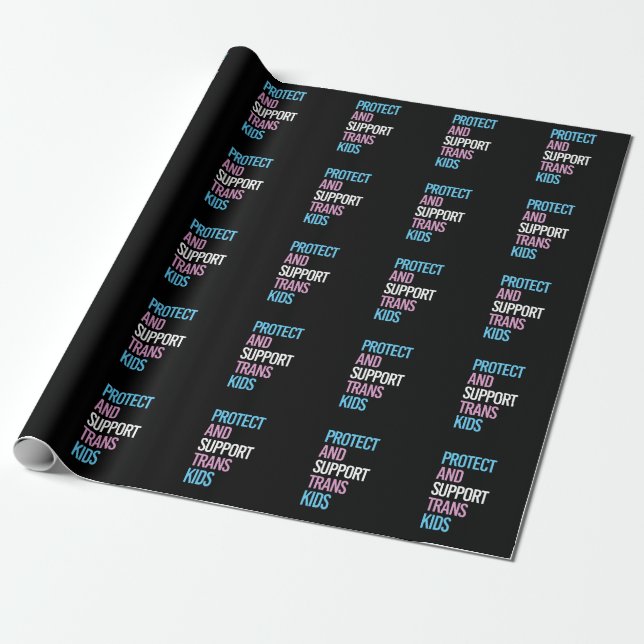 Papel De Presente Proteger e Apoiar Crianças Trans (Desenrolado)